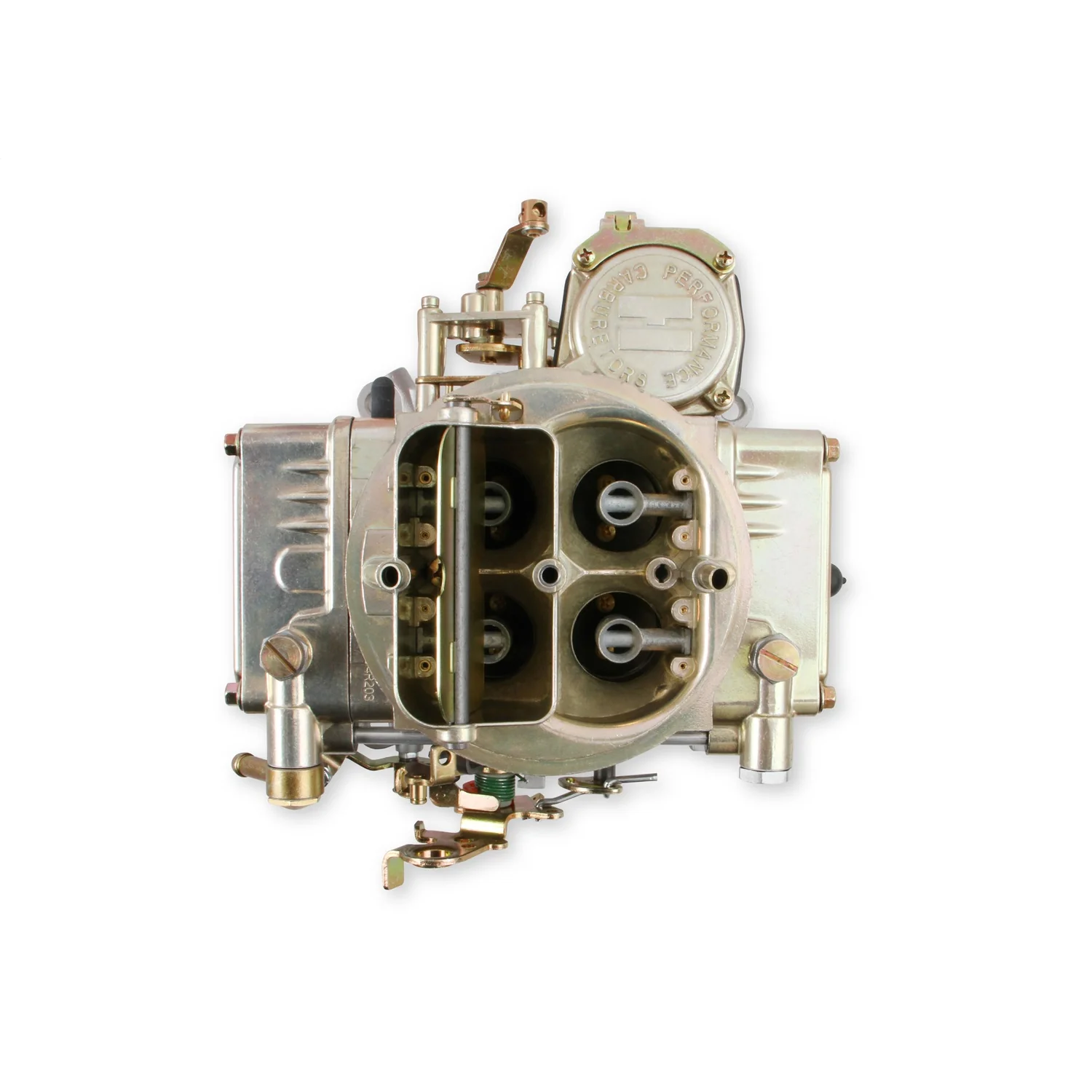 Holley Street Model 4160 600 CFM 4-Barrel Carburetor - Square Bore - Manual Choke - Vacuum Secondary - Single Inlet - Gold Chromate - Image 13