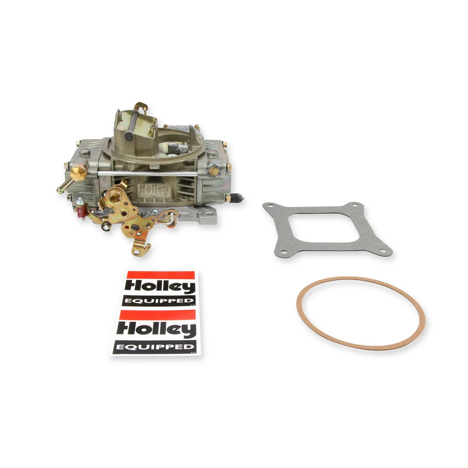 Holley Street Model 4160 600 CFM 4-Barrel Carburetor - Square Bore - Manual Choke - Vacuum Secondary - Single Inlet - Gold Chromate - Image 4